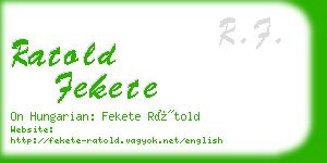 ratold fekete business card